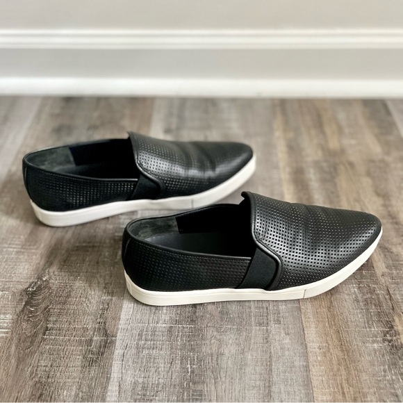 Like New Vince Blair Perforated Leather Slip On Sneaker - Picture 5 of 10